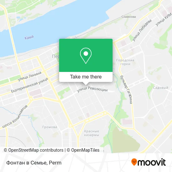 Фонтан в Семье map
