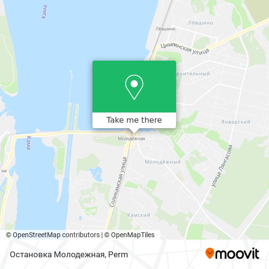 Остановка Молодежная map