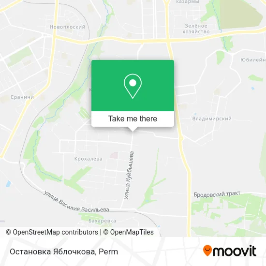 Остановка Яблочкова map