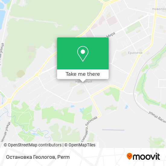 Остановка Геологов map