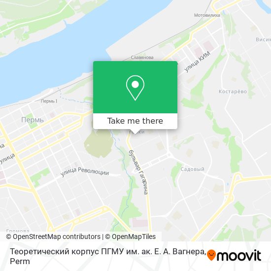 Теоретический корпус ПГМУ им. ак. Е. А. Вагнера map