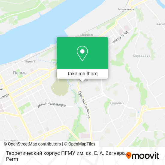 Теоретический корпус ПГМУ им. ак. Е. А. Вагнера map