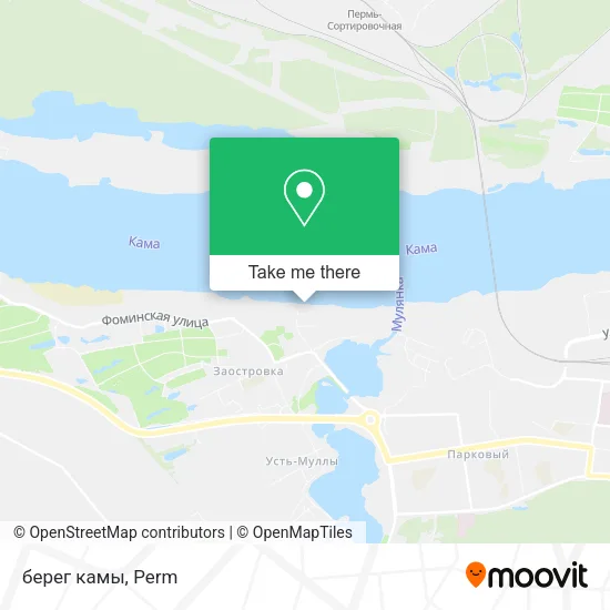 берег камы map