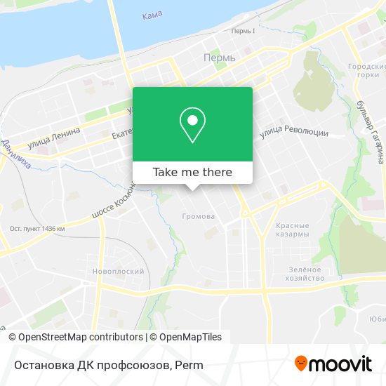 Остановка ДК профсоюзов map
