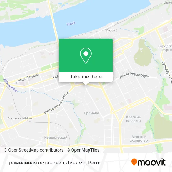 Трамвайная остановка Динамо map