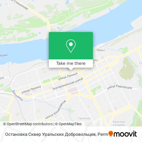 Остановка  Сквер Уральских Добровольцев map