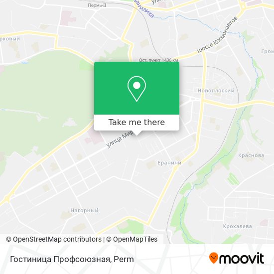 Гостиница Профсоюзная map