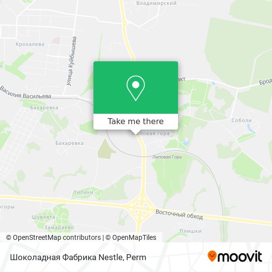 Шоколадная Фабрика Nestle map