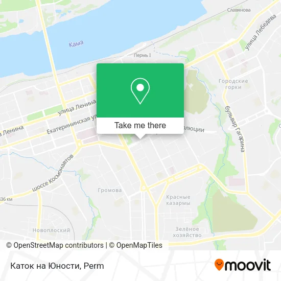 Каток на Юности map