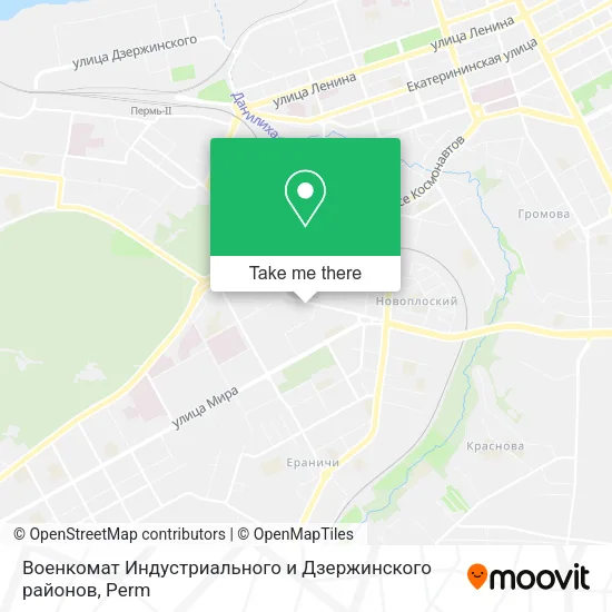 Военкомат Индустриального и Дзержинского районов map