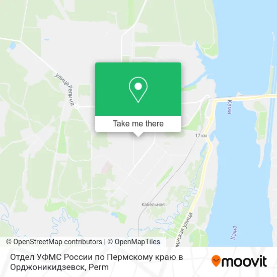 Отдел УФМС России по Пермскому краю в Орджоникидзевск map