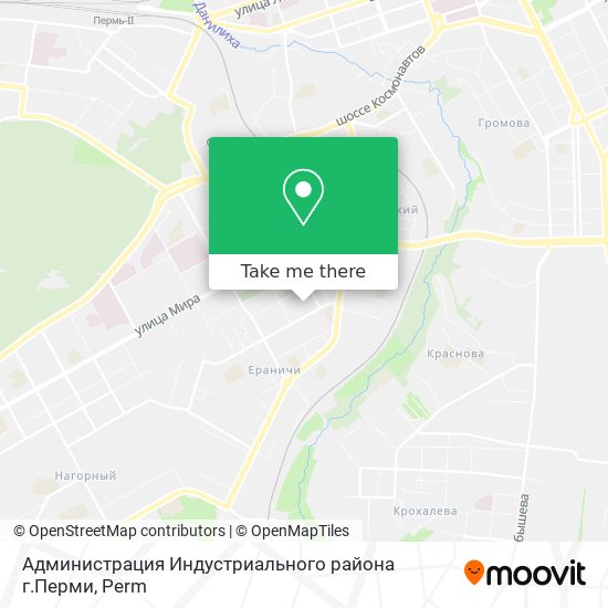 Администрация Индустриального района г.Перми map