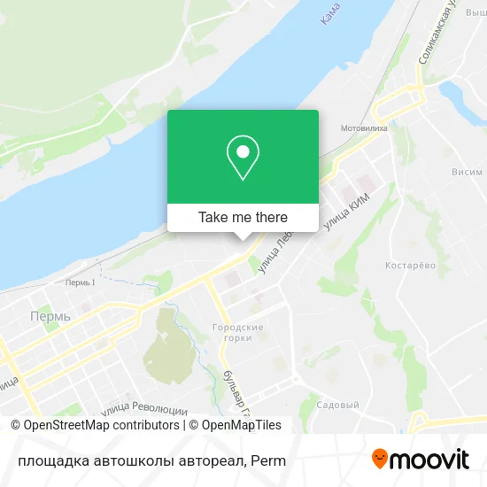 площадка автошколы автореал map
