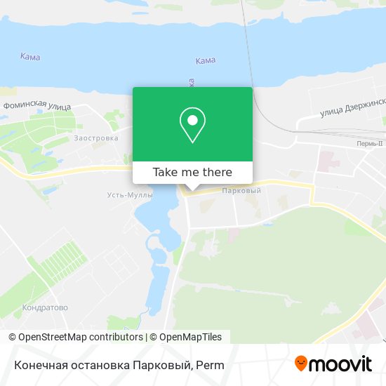 Конечная остановка  Парковый map