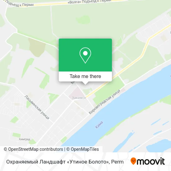 Охраняемый Ландшафт «Утиное Болото» map