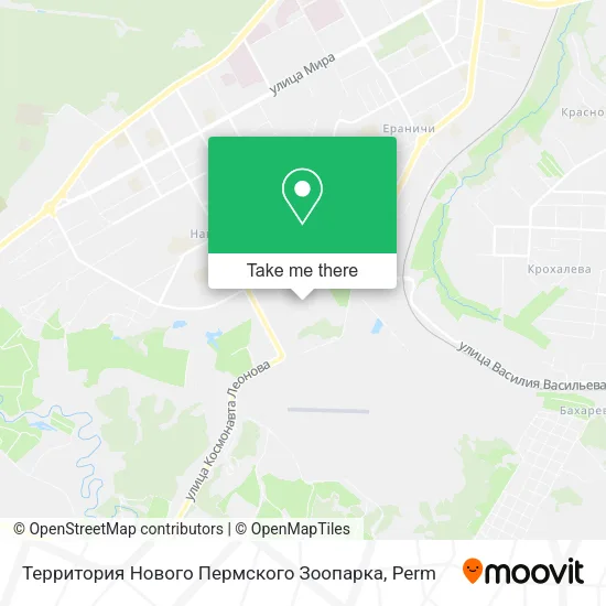 Территория Нового Пермского Зоопарка map
