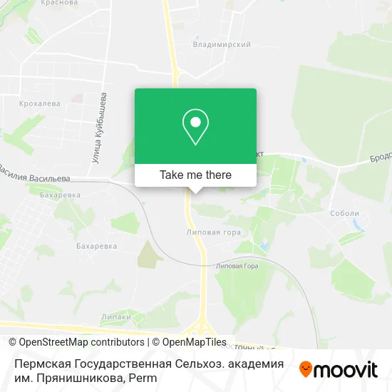 Пермская Государственная Сельхоз. академия им. Прянишникова map