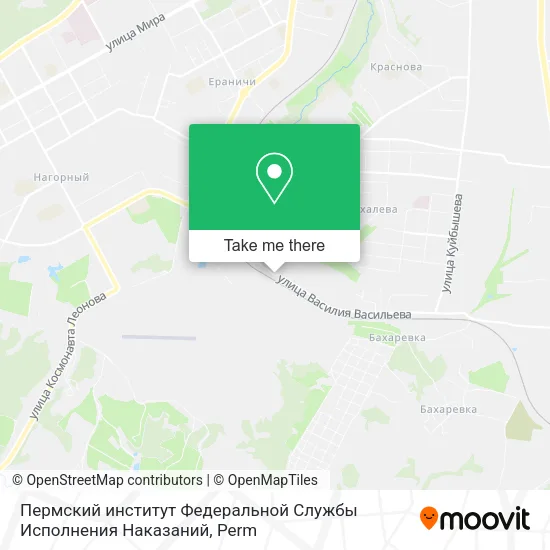 Пермский институт Федеральной Службы Исполнения Наказаний map