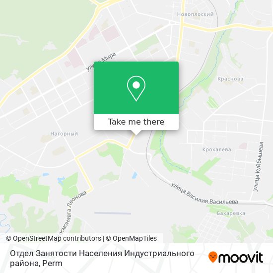 Отдел Занятости Населения Индустриального района map