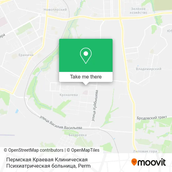Пермская Краевая Клиническая Психиатрическая больница map