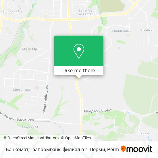 Банкомат, Газпромбанк, филиал в г. Перми map