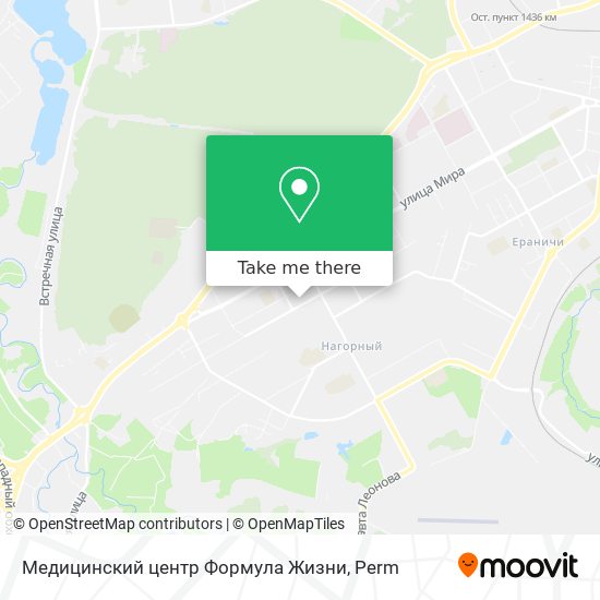 Медицинский центр Формула Жизни map