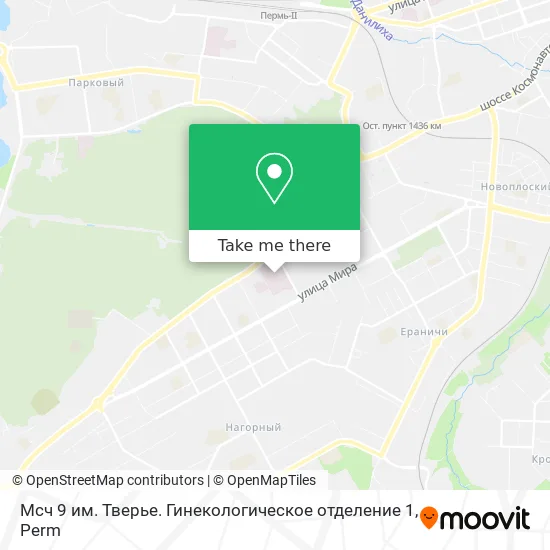 Мсч 9 им. Тверье. Гинекологическое отделение 1 map