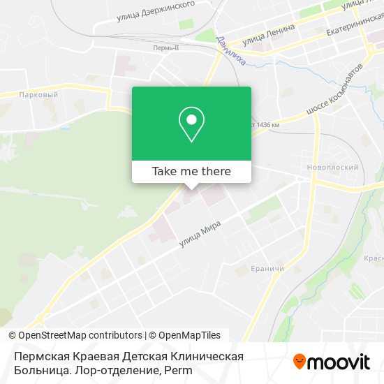 Пермская Краевая Детская Клиническая Больница. Лор-отделение map