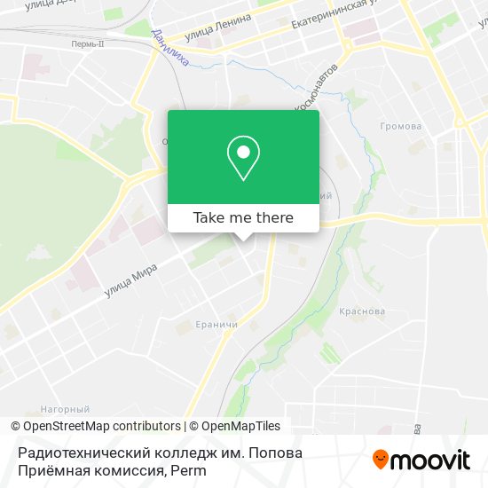 Радиотехнический колледж им. Попова Приёмная комиссия map