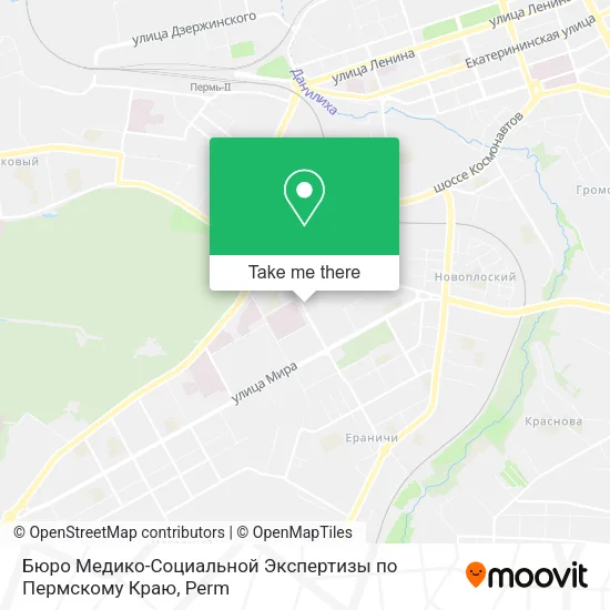 Бюро Медико-Социальной Экспертизы по Пермскому Краю map