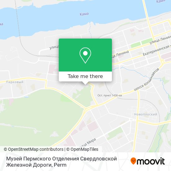 Музей Пермского Отделения Свердловской Железной Дороги map
