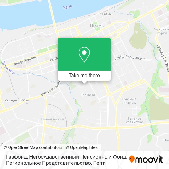 Газфонд, Негосударственный Пенсионный Фонд, Региональное Представительство map