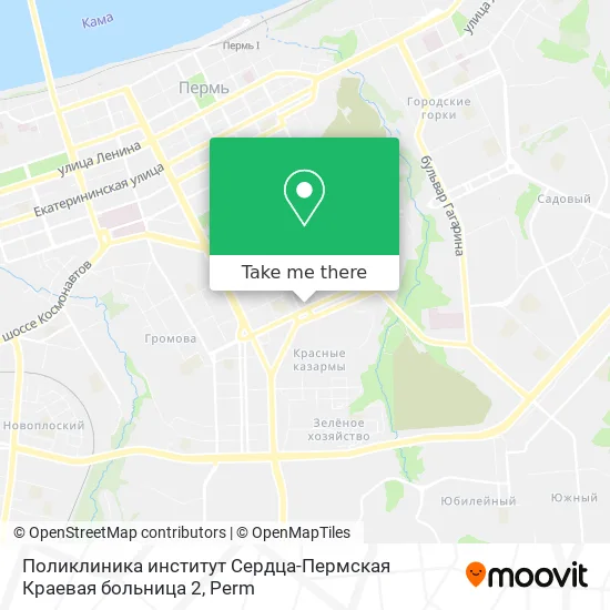 Поликлиника институт Сердца-Пермская Краевая больница 2 map