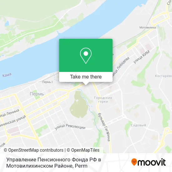 Управление Пенсионного Фонда РФ в Мотовилихинском Районе map