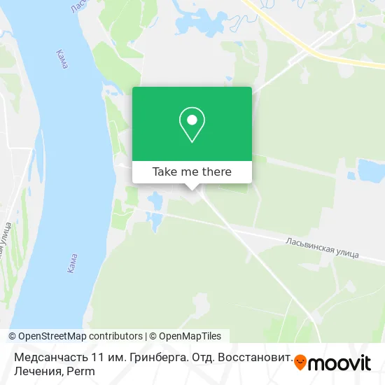 Медсанчасть 11 им. Гринберга. Отд. Восстановит. Лечения map