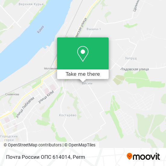Почта России ОПС 614014 map
