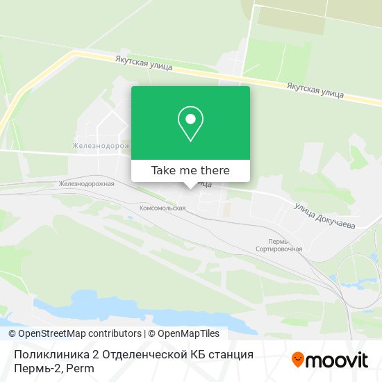 Поликлиника 2 Отделенческой КБ станция Пермь-2 map