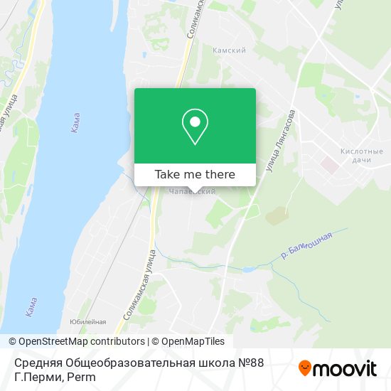 Средняя Общеобразовательная школа №88 Г.Перми map