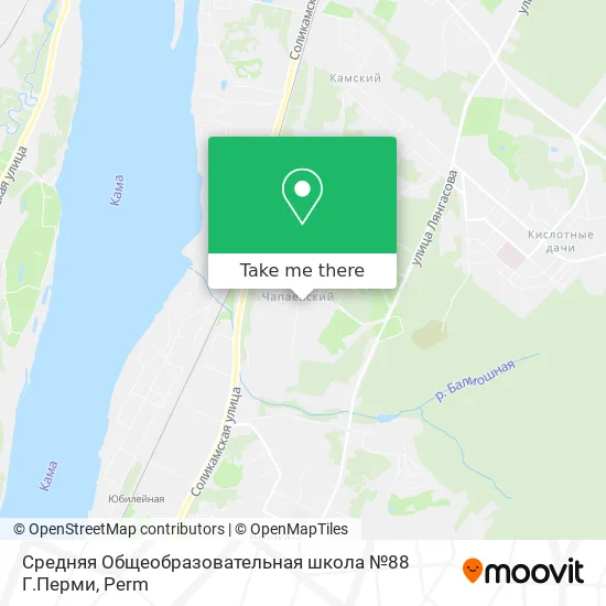 Средняя Общеобразовательная школа №88 Г.Перми map