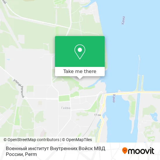 Военный институт Внутренних Войск МВД России map