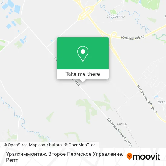 Уралхиммонтаж, Второе Пермское Управление map
