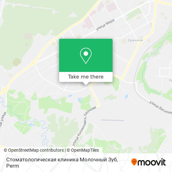 Стоматологическая клиника Молочный Зуб map