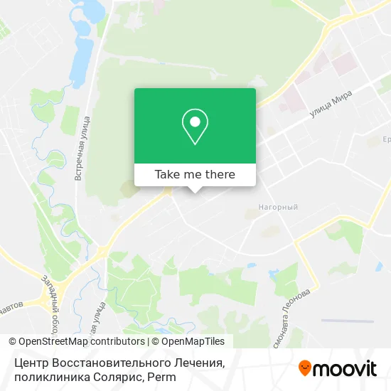 Центр Восстановительного Лечения, поликлиника Солярис map