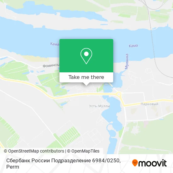 Сбербанк России Подразделение 6984 / 0250 map