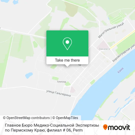 Главное Бюро Медико-Социальной Экспертизы по Пермскому Краю, филиал # 06 map