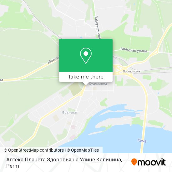 Аптека Планета Здоровья на Улице Калинина map