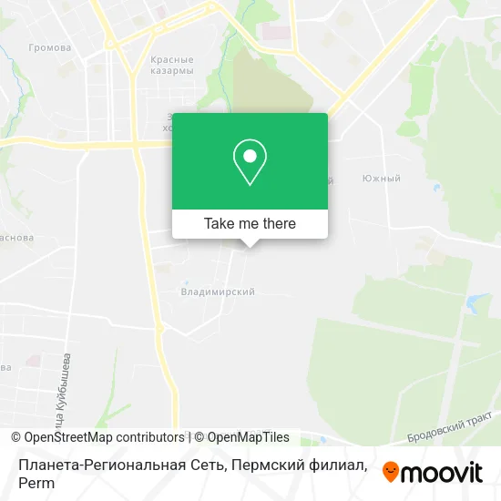 Планета-Региональная Сеть, Пермский филиал map