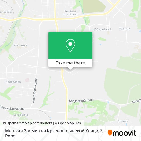 Магазин Зоомир на Краснополянской Улице, 7 map