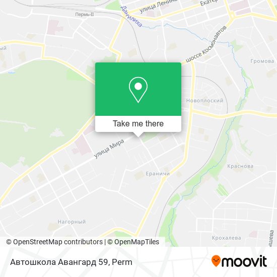 Автошкола Авангард 59 map