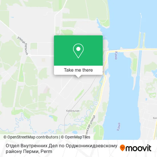 Отдел Внутренних Дел по Орджоникидзевскому району Перми map